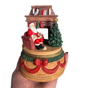San Francisco Music Box Santa Dreaming of a White Christmas Vtg 12003A READ